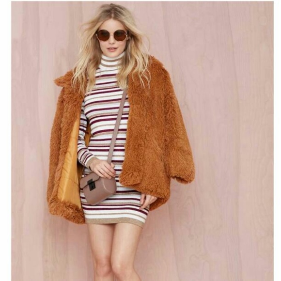 Nasty Gal Dresses & Skirts - Nasty Gal striped turtleneck dress size M // D37